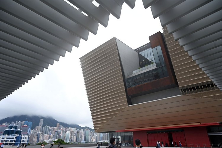 Photo taken on June 9, 2022, shows an exterior view of the Hong Kong Palace Museum in south China's Hong Kong. (Xinhua/Jin Liangkuai)