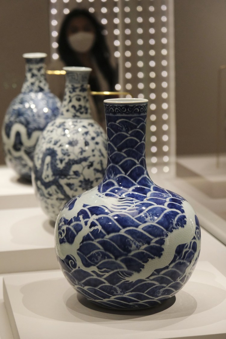 Photo taken on June 17, 2022, shows the exhibits to be displayed at the Hong Kong Palace Museum in south China's Hong Kong. (Xinhua/Wang Shen)