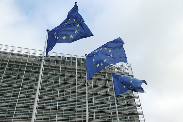 This photo taken on Nov. 15, 2023 shows part of the European Commission building in Brussels, Belgium. (Xinhua/Zhao Dingzhe)