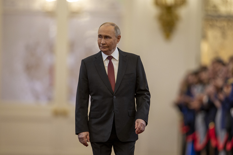 Vladimir Putin attends an inauguration ceremony at the Kremlin in Moscow, Russia, May 7, 2024. (Xinhua/Cao Yang)