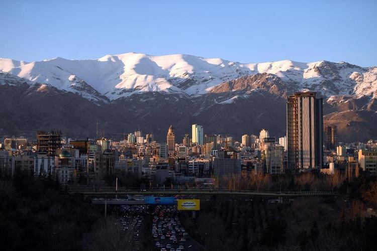 Snow mountains are seen from Tehran, Iran, March 9, 2024. (Xinhua/Shadati)