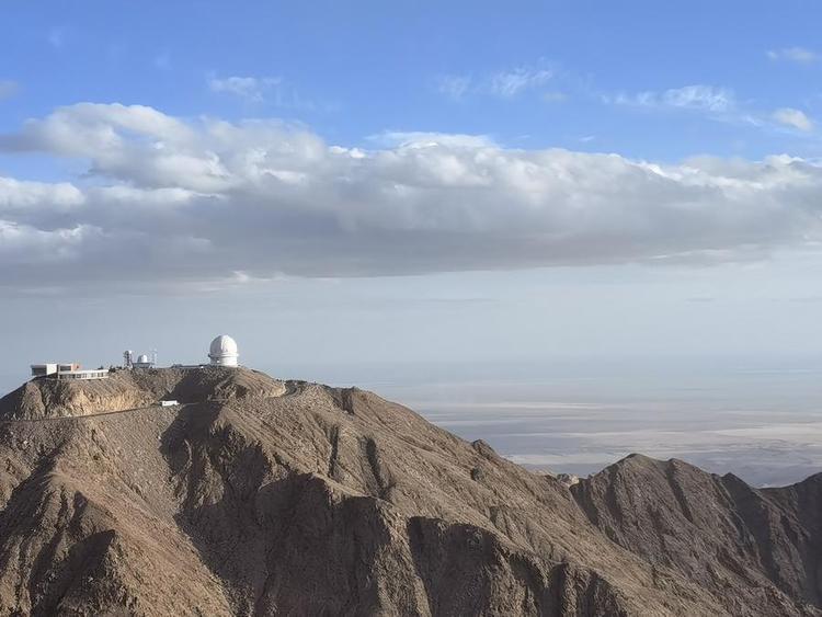This photo taken on Aug. 16, 2023 shows a view of the Wide Field Survey Telescope (WFST) in Lenghu Town, northwest China's Qinghai Province. (University of Science and Technology of China/Handout via Xinhua)