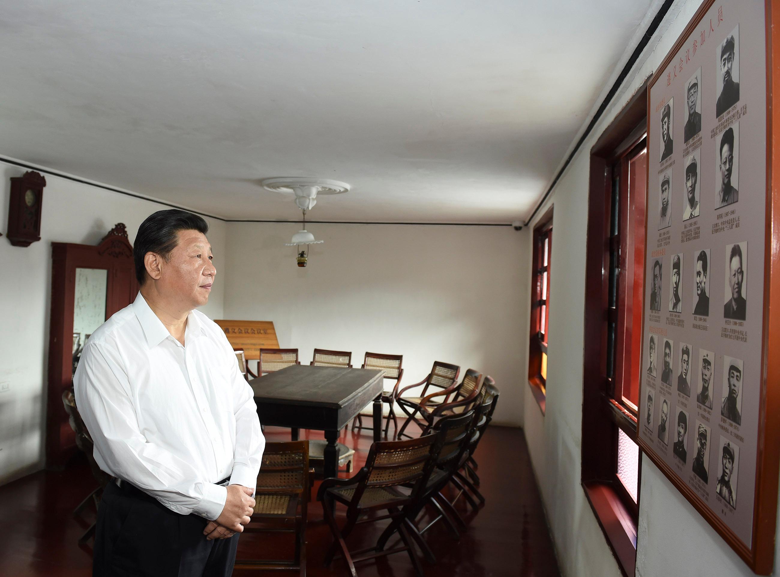 Chinese President Xi Jinping visits the site of the Zunyi Meeting in Zunyi, southwest China's Guizhou Province, June 16, 2015. (Xinhua/Li Xueren) Chinese President Xi Jinping visits the site of the Zunyi Meeting in Zunyi, southwest China's Guizhou Province, June 16, 2015. Xi had an inspection tour in Guizhou Province from June 16 to 18. (Xinhua/Li Xueren)